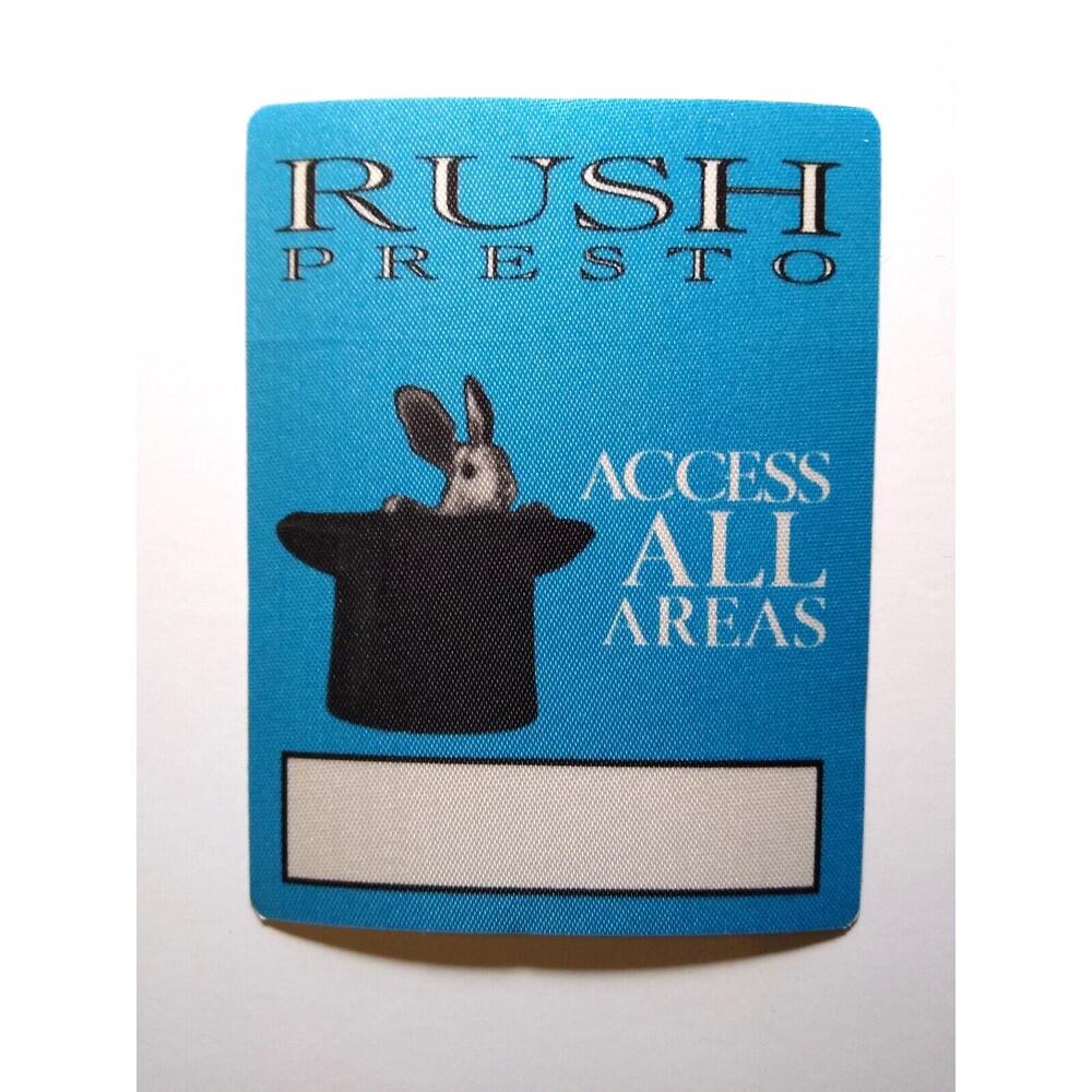 Rush Presto Tour Backstage Pass Original 1990 Hard Rock Prog Music Rabbit Hat
